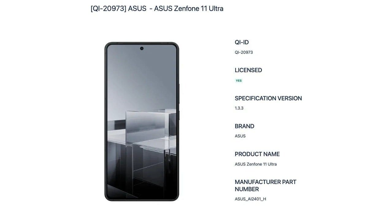 Featured image for Certification Reveals Asus Zenfone 11 Ultra’s Stunning Front Design and Fast Charging Features – Exclusive Updates from Phones Canada!