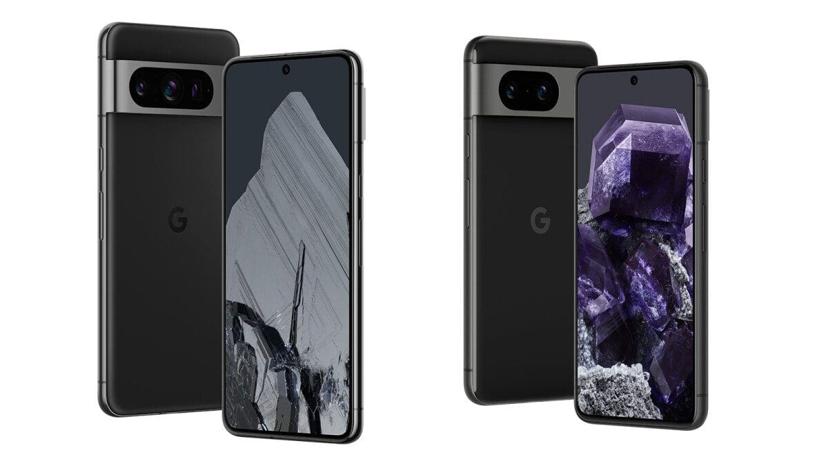 Featured image for Comparison of Google Pixel 8 Pro and Pixel 8’s size with iPhone 15 and Galaxy S23 series