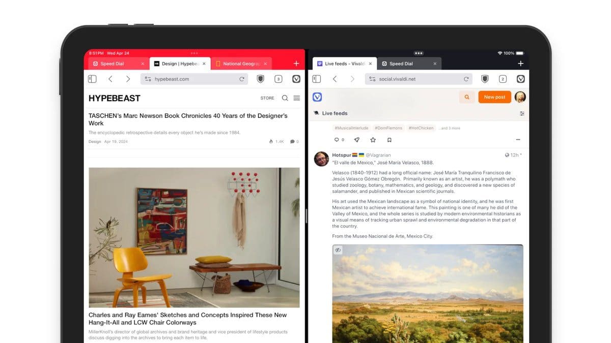 Featured image for Enhanced iPad Experience: Vivaldi Introduces Multi-Window Support and Dark Mode Upgrade