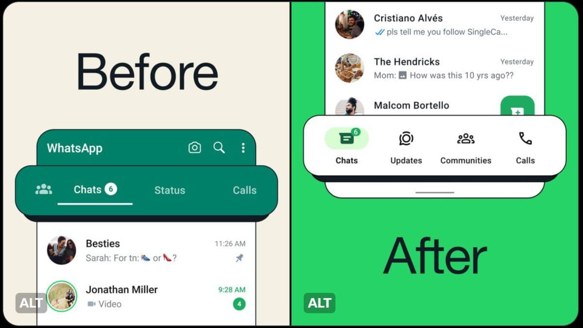 Featured image for Enhanced WhatsApp User Experience with New Bottom Navigation Bar – Stay Connected with Ease!
