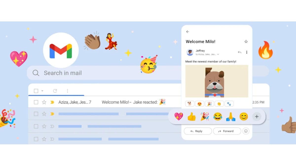 Featured image for Google to Introduce Emoji Reactions on Gmail in October: Official Confirms