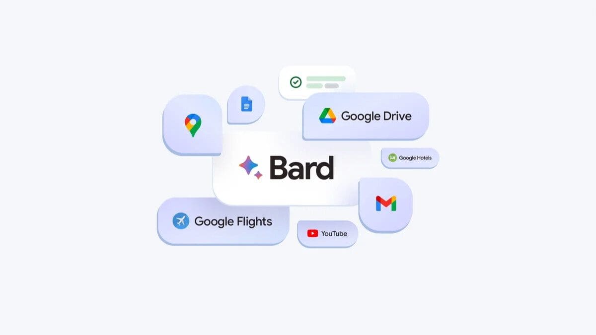 Featured image for Google’s AI chatbot Bard now integrates with various Google applications and services
