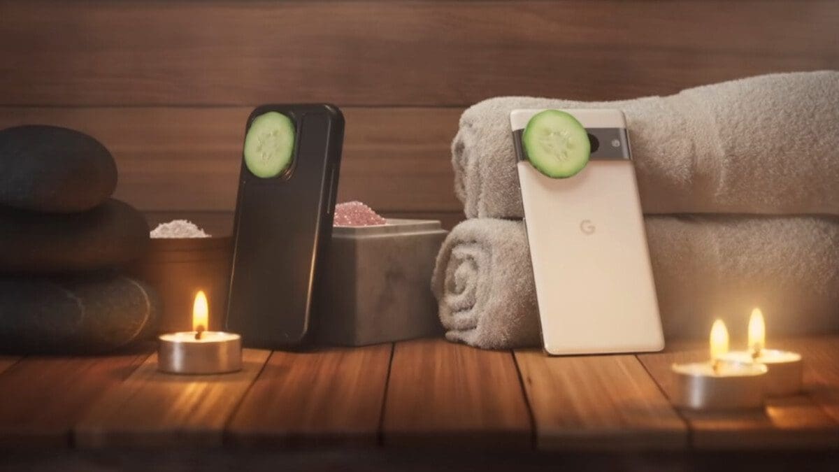 Featured image for New Ad Reveals iPhone and Pixel’s Hilarious Spa Day, Uncovering iPhone’s Little Secret