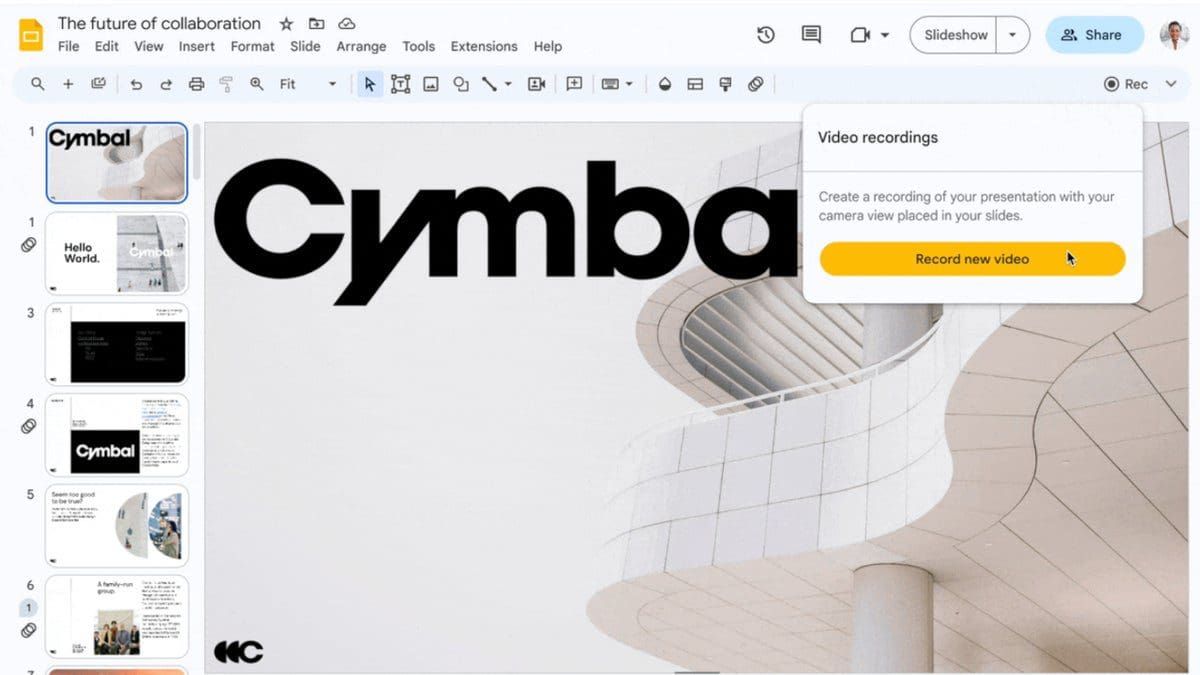 Featured image for New Recording Feature Added to Google Slides Update