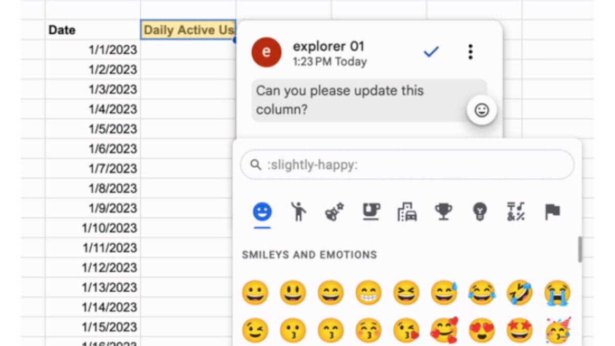 Featured image for New update in Google Sheets introduces emoji reactions for comments