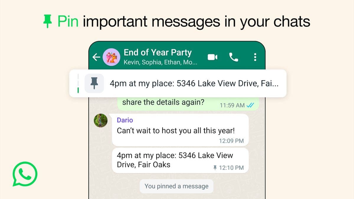Featured image for New WhatsApp Feature: Pin Multiple Messages for Enhanced Communication!