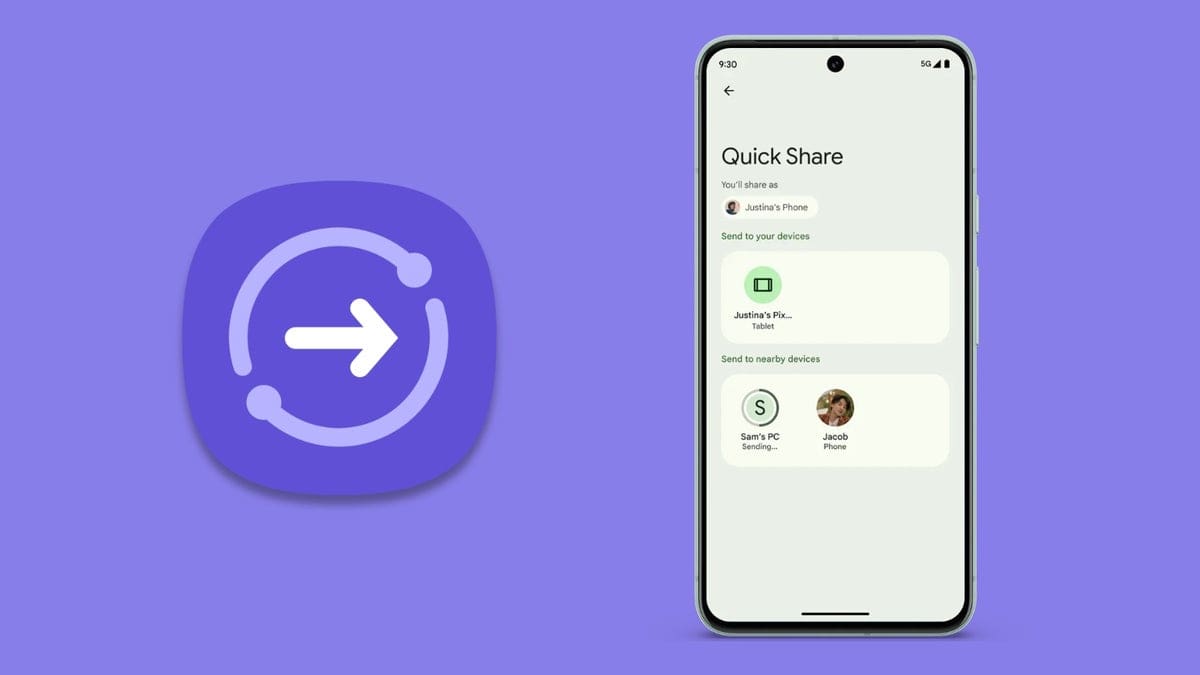 Featured image for Pixels are now receiving the new Rebranded Quick Share feature, which differs from Samsung’s version.