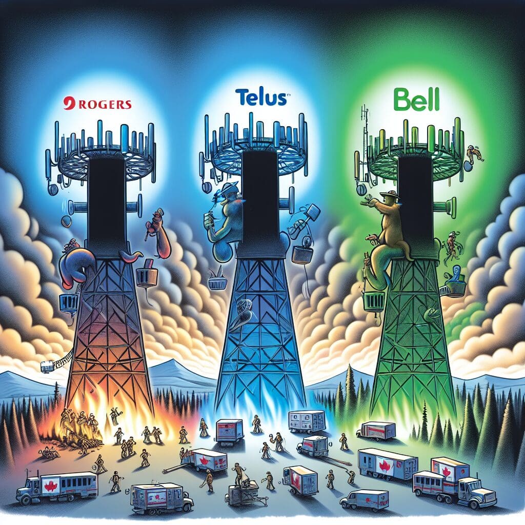 Featured image for Telecom Giants Rogers, Telus, and Bell Mobilize Aid for Alberta Wildfires • Phones Canada Updates