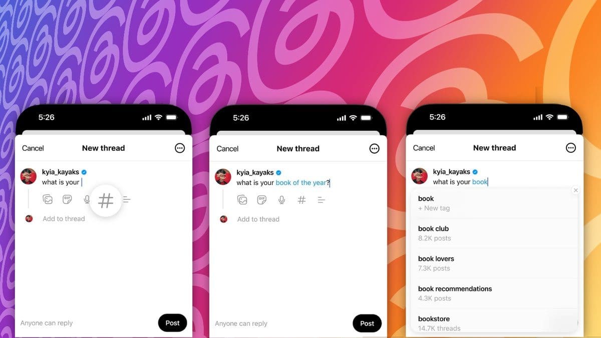 Featured image for Threads introduces “Tags” as its simplified version of hashtags