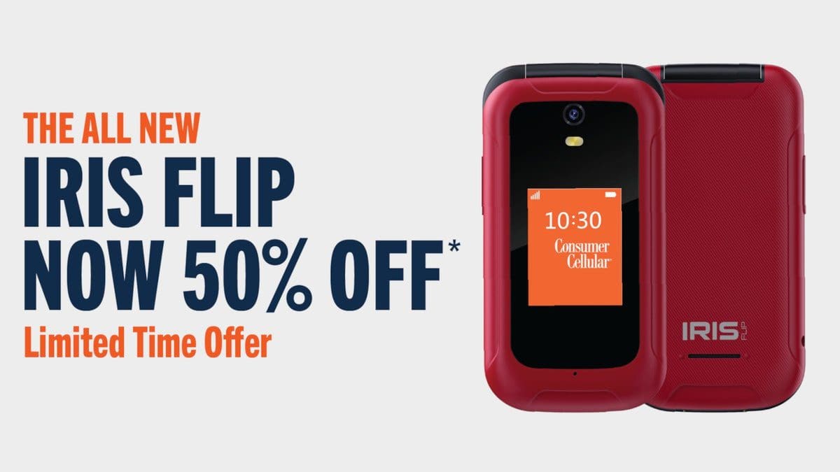Featured image for Transition from Social Media to Living Life: Get 50% OFF the Iris Flip and a Free Month of Service with Consumer Cellular