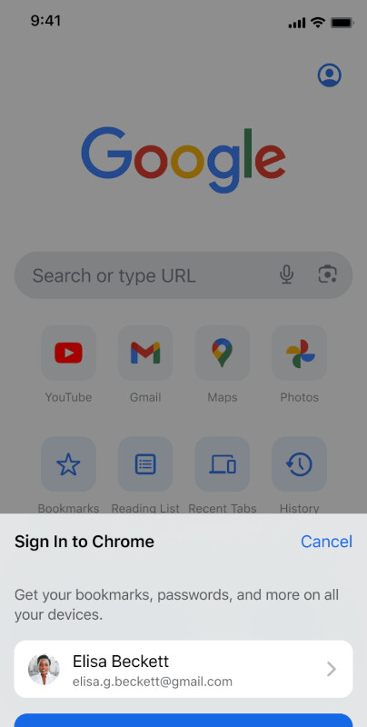 Google update makes it easier to sync Chrome on iOS