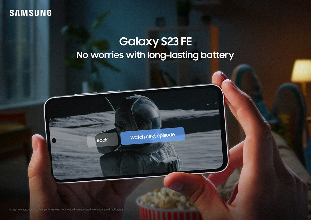 Samsung teases great Galaxy S23 FE battery life - Samsung Galaxy S23 FE lands at the best price ever as cool as a tangerine dream