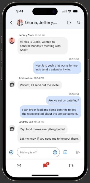 Google Chat expands its message bubbles to iPhones