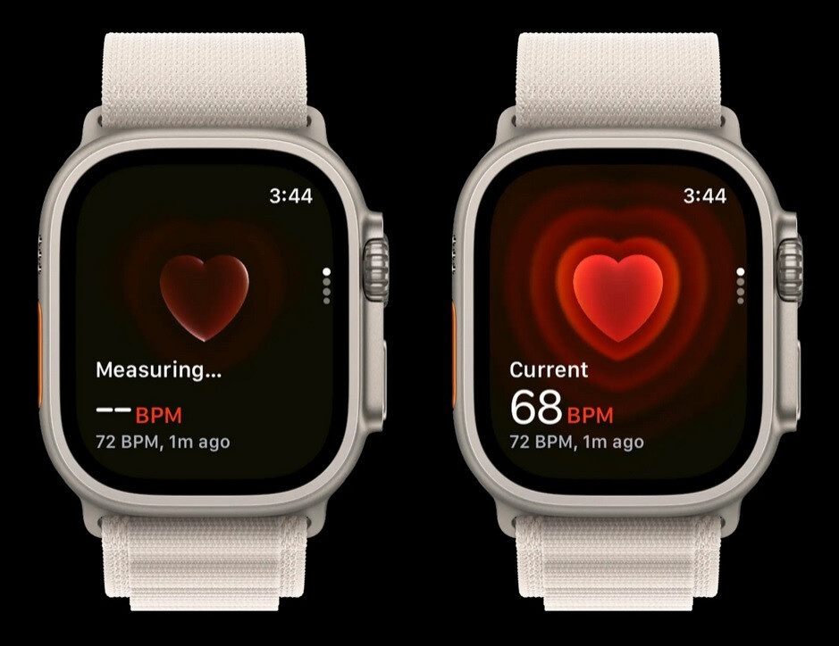 The new look Heart Rate app in watchOS 10 when the app is first opened - Take a look at the updated Heart Rate app for the Apple Watch in watchOS 10