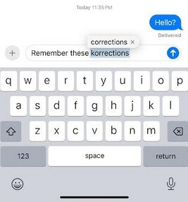 Disable predictive text and you'll get corrections like this, just like you would see before iOS 8 - iOS 17.2  will bring a useful new toggle to the iPhone's virtual QWERTY